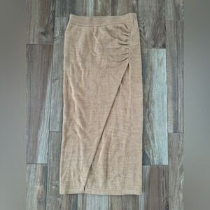 L*Space Tan Siren Maxi Skirt Beachy Knit Size Medium